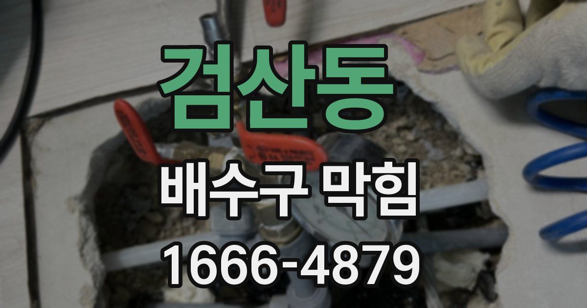 검산동 배수구 막힘