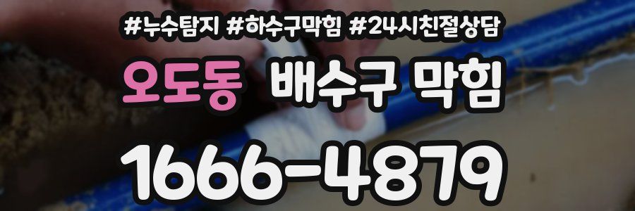 오도동 배수구 막힘