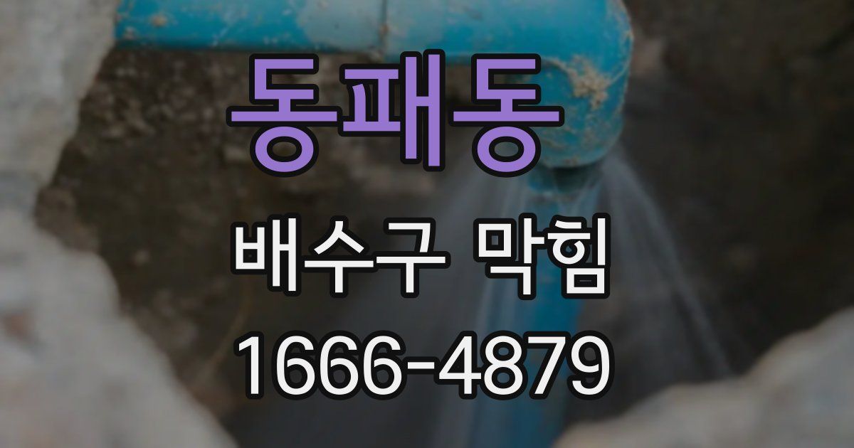 동패동 배수구 막힘