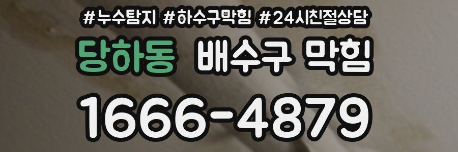 당하동 배수구 막힘