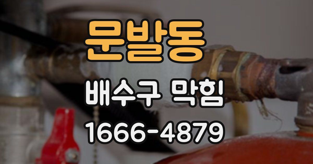 문발동 배수구 막힘