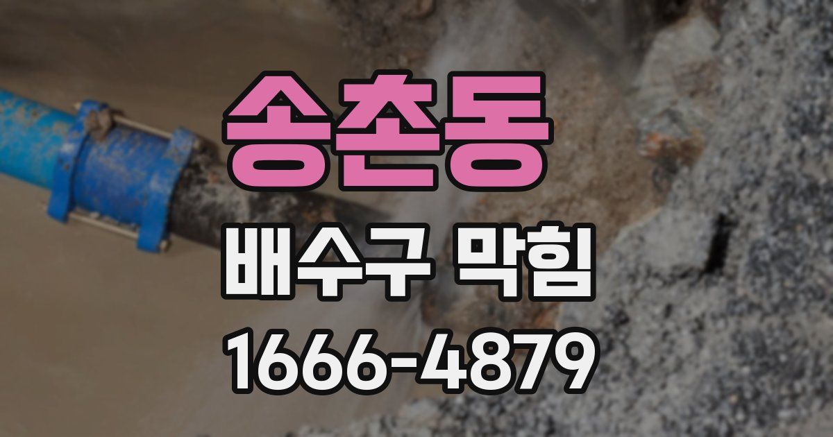 송촌동 배수구 막힘