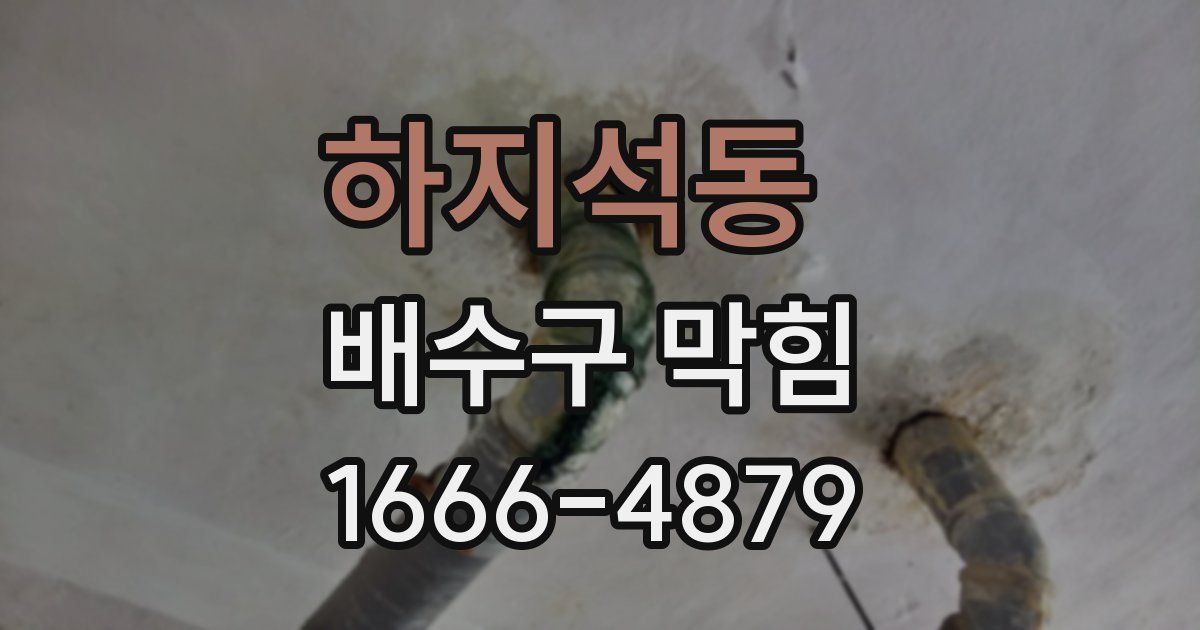 하지석동 배수구 막힘