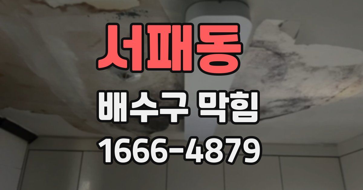 서패동 배수구 막힘