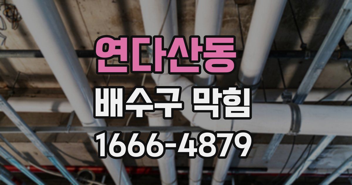 연다산동 배수구 막힘