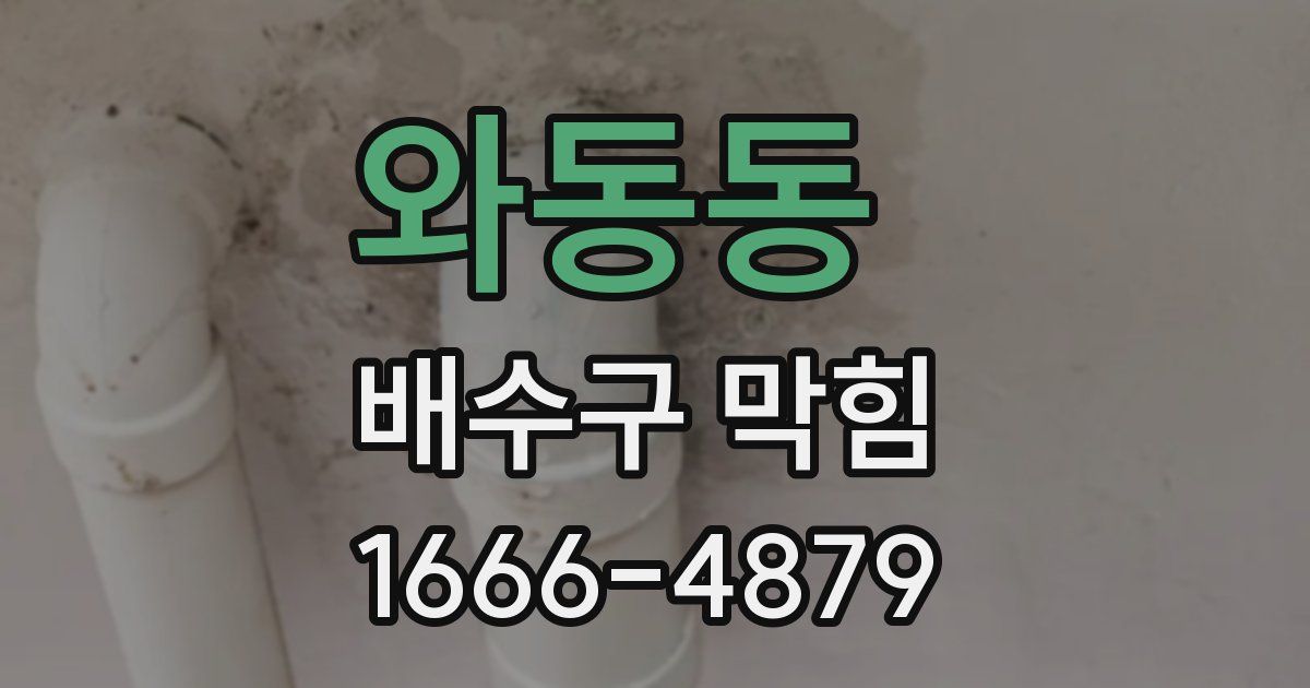 와동동 배수구 막힘