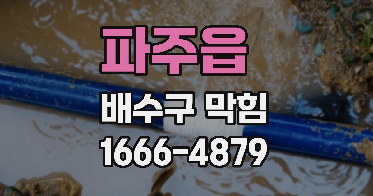파주읍 배수구 막힘
