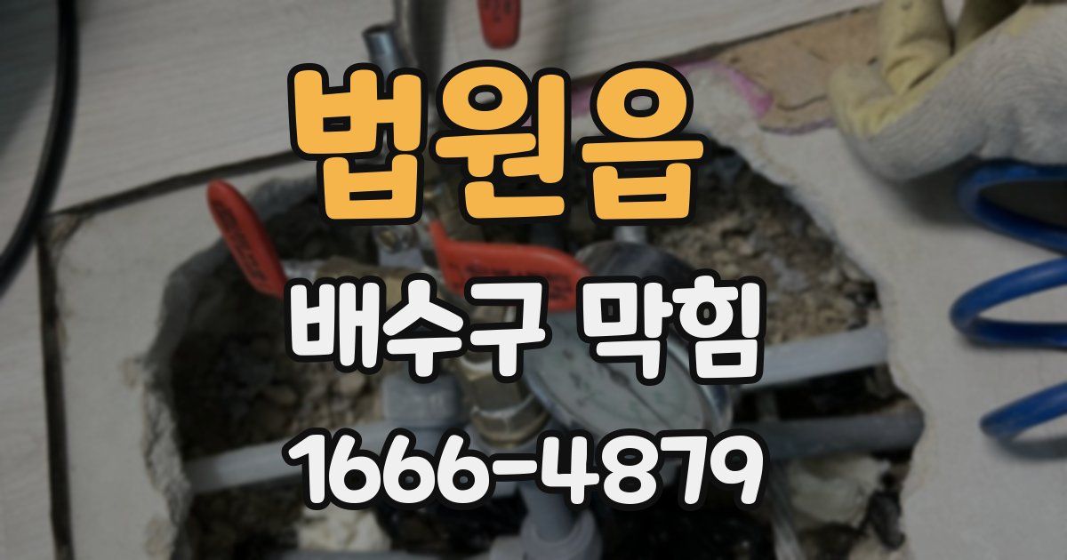 법원읍 배수구 막힘