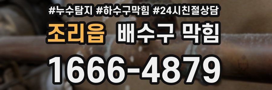 조리읍 배수구 막힘