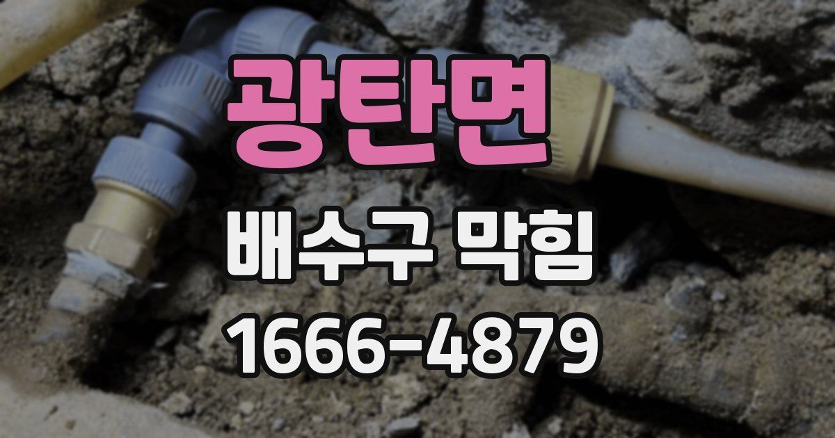 광탄면 배수구 막힘
