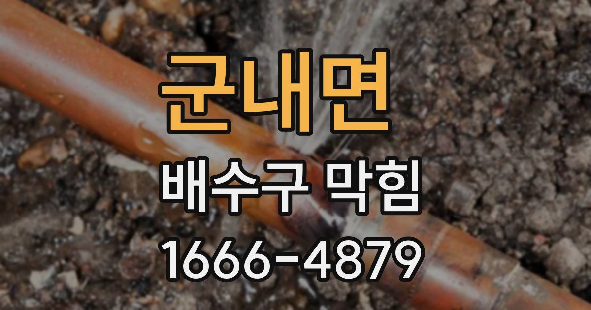 군내면 배수구 막힘