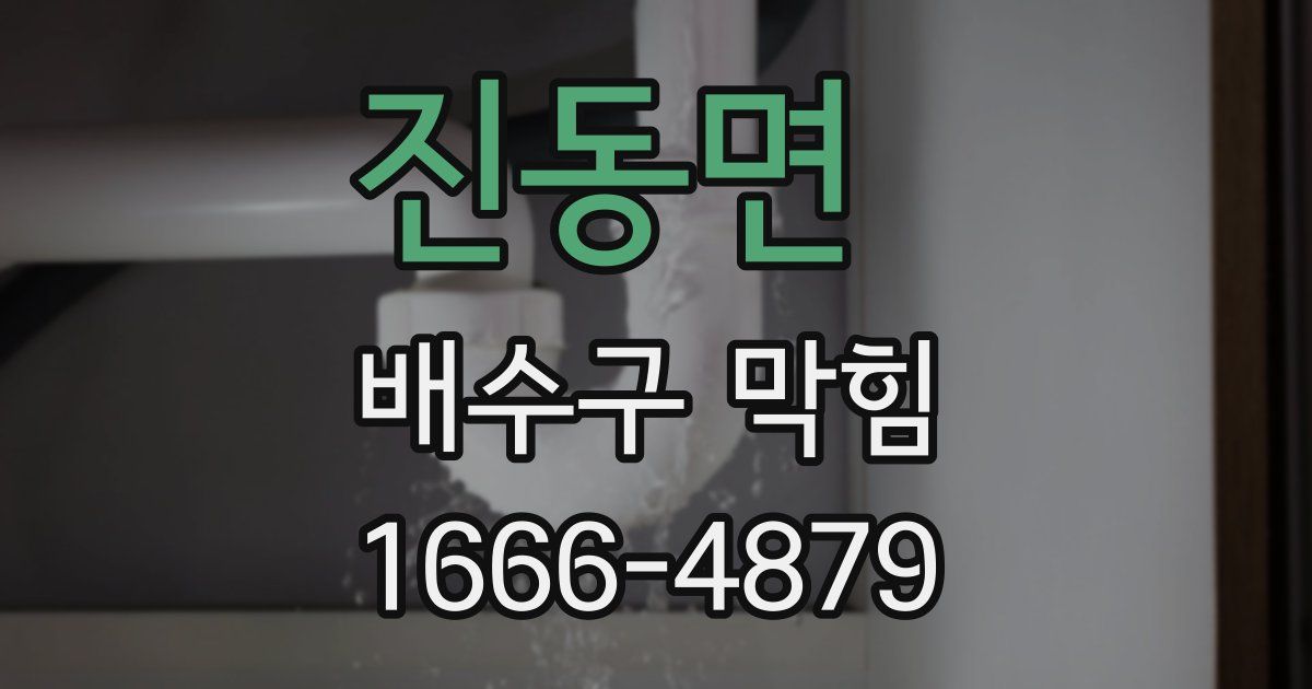 진동면 배수구 막힘