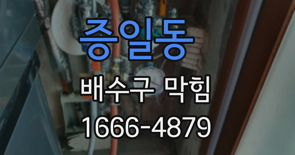증일동 배수구 막힘