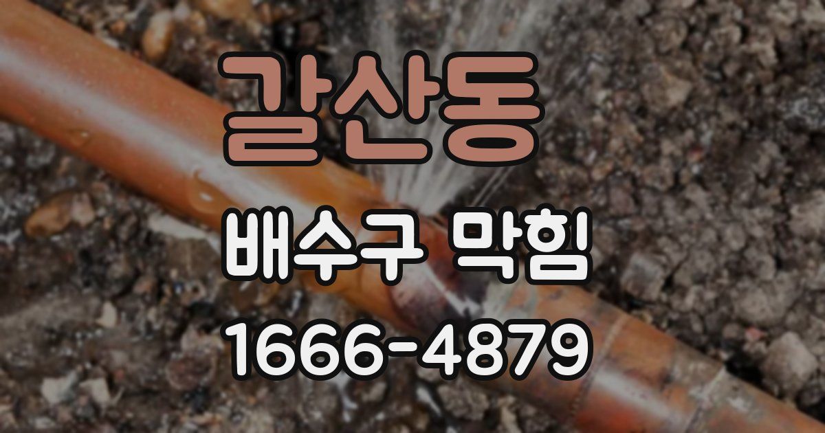 갈산동 배수구 막힘
