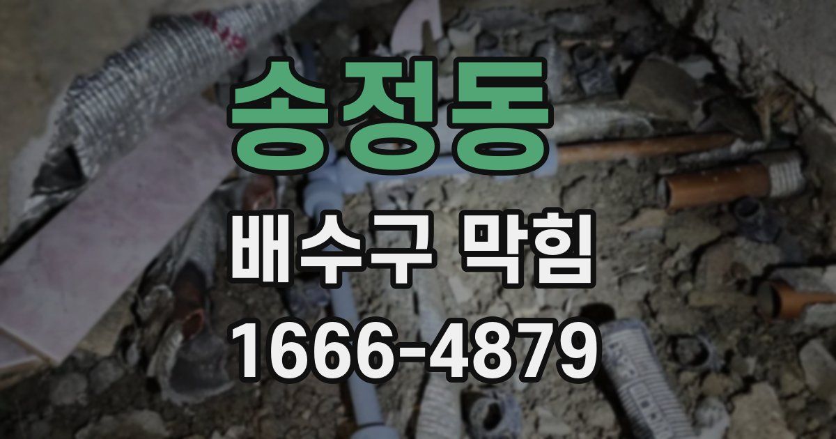 송정동 배수구 막힘