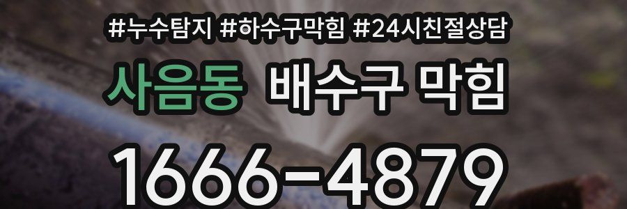 사음동 배수구 막힘