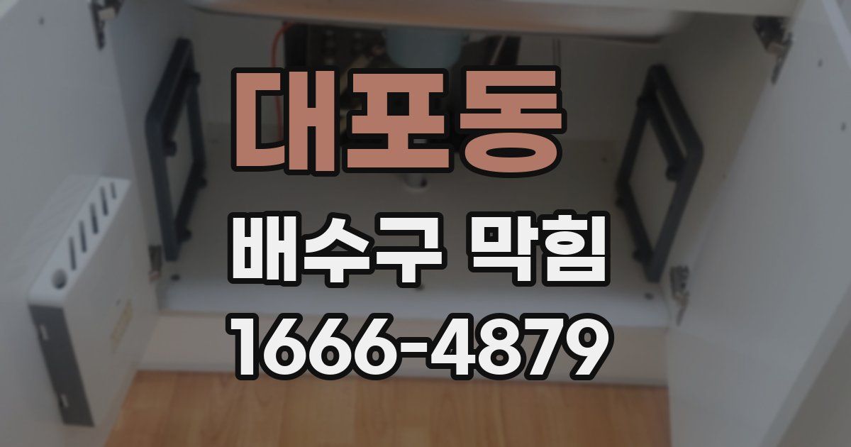 대포동 배수구 막힘
