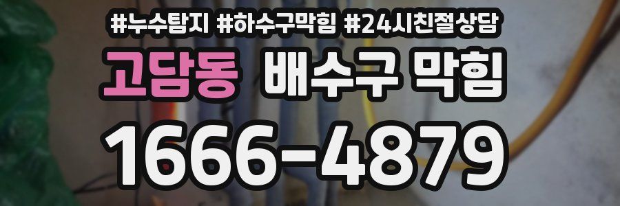 고담동 배수구 막힘