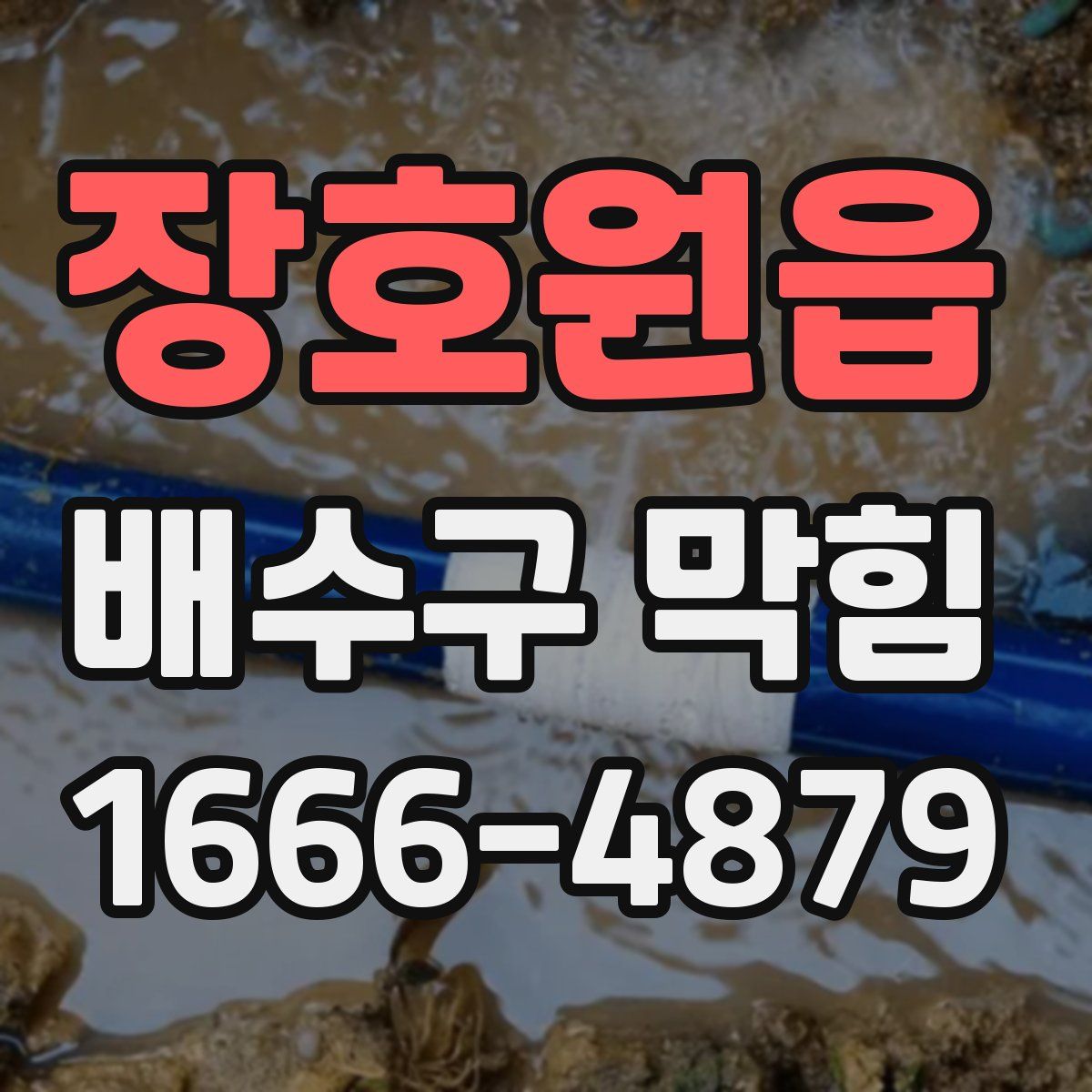장호원읍 배수구 막힘