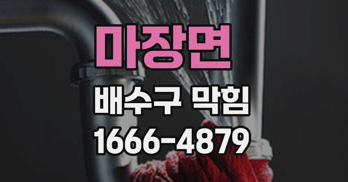 마장면 배수구 막힘
