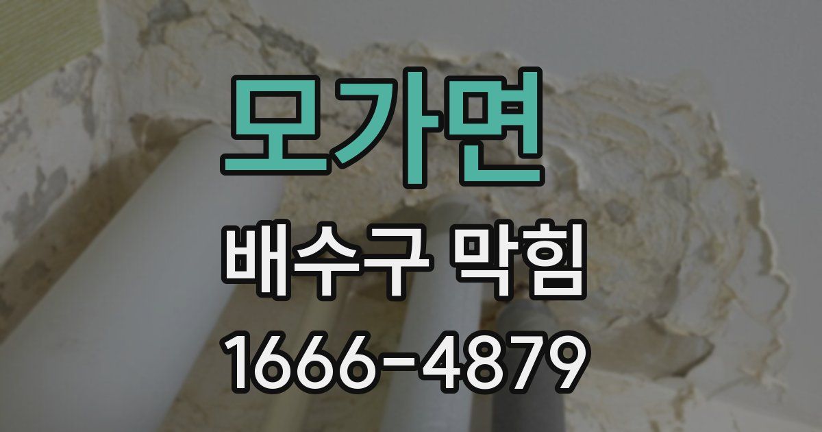 모가면 배수구 막힘