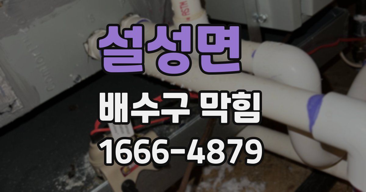 설성면 배수구 막힘