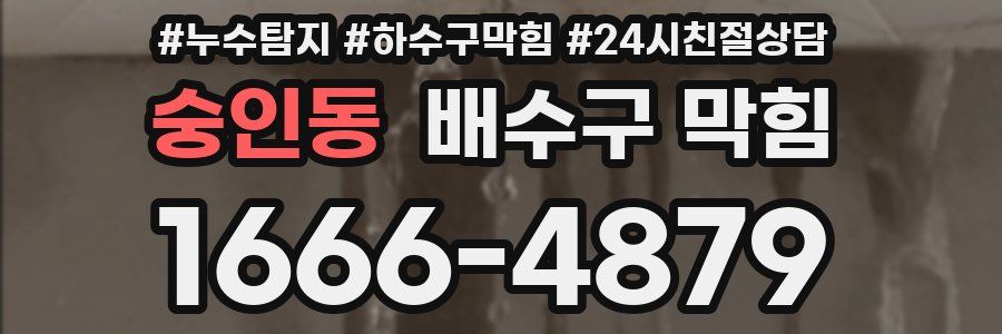 숭인동 배수구 막힘