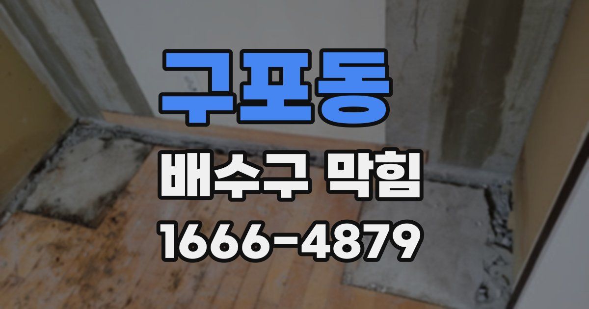 구포동 배수구 막힘