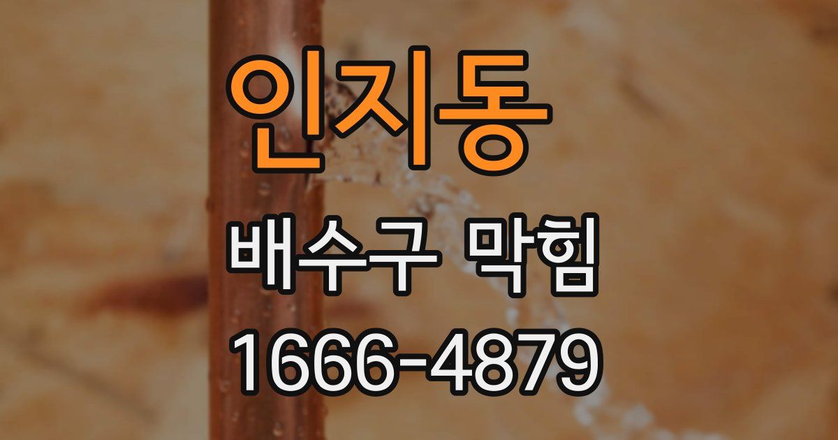 인지동 배수구 막힘