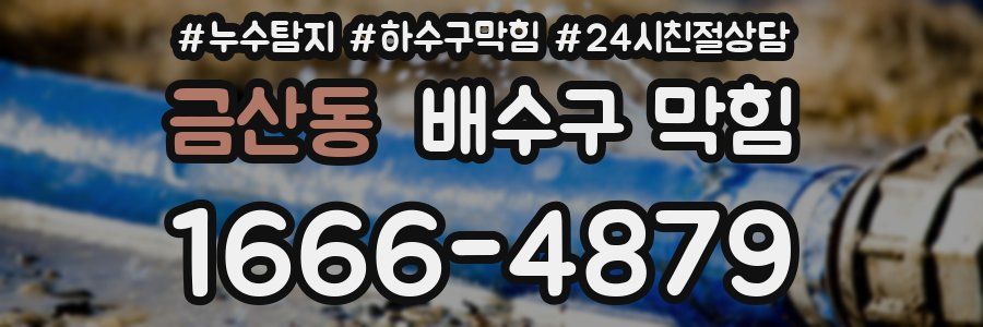 금산동 배수구 막힘