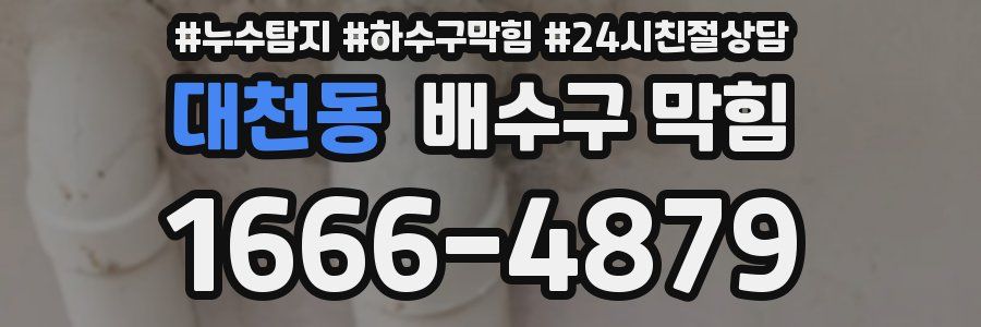 대천동 배수구 막힘