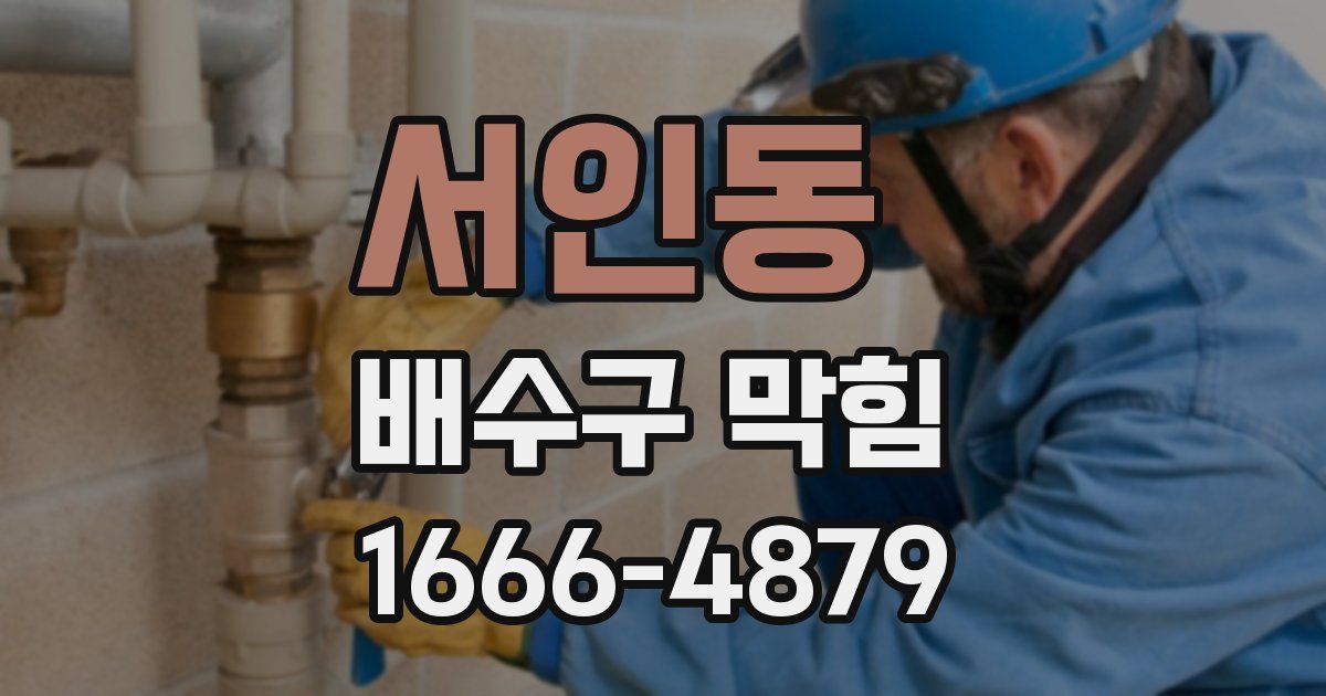 서인동 배수구 막힘