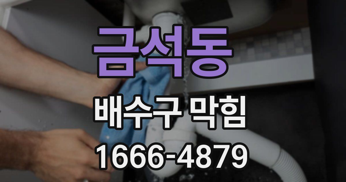 금석동 배수구 막힘