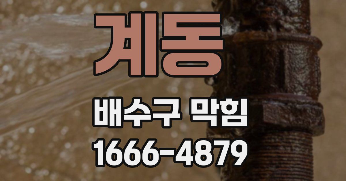 계동 배수구 막힘