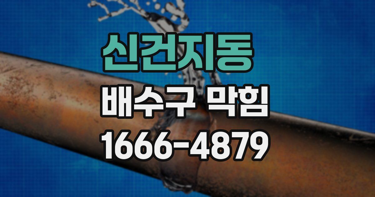 신건지동 배수구 막힘