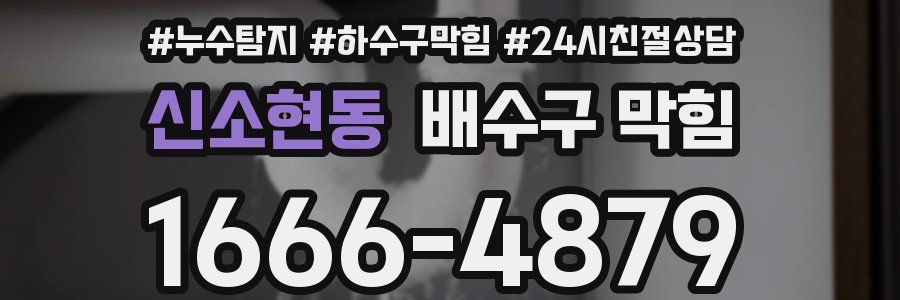 신소현동 배수구 막힘