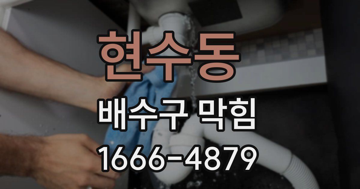 현수동 배수구 막힘