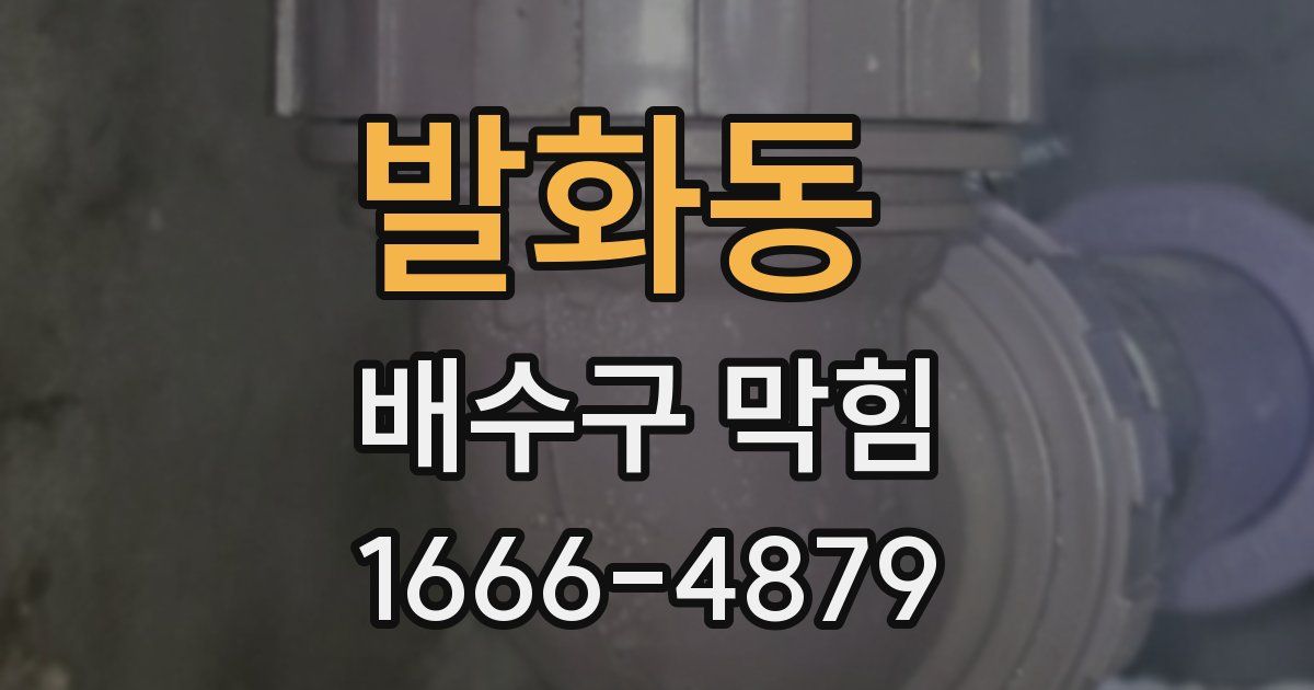 발화동 배수구 막힘