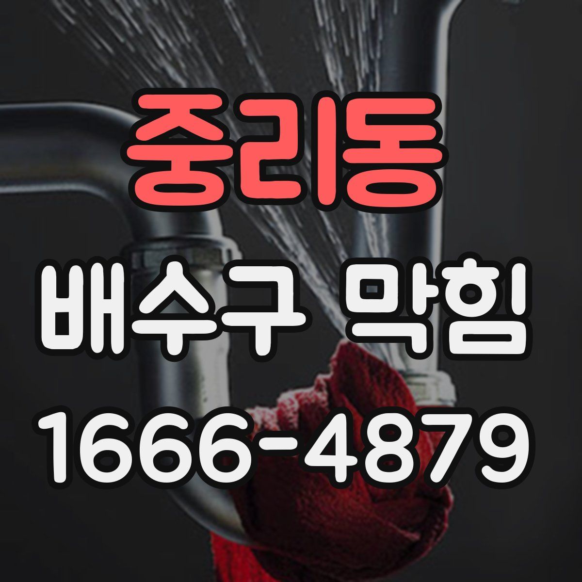 중리동 배수구 막힘