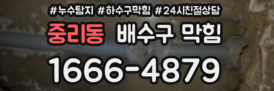 중리동 배수구 막힘
