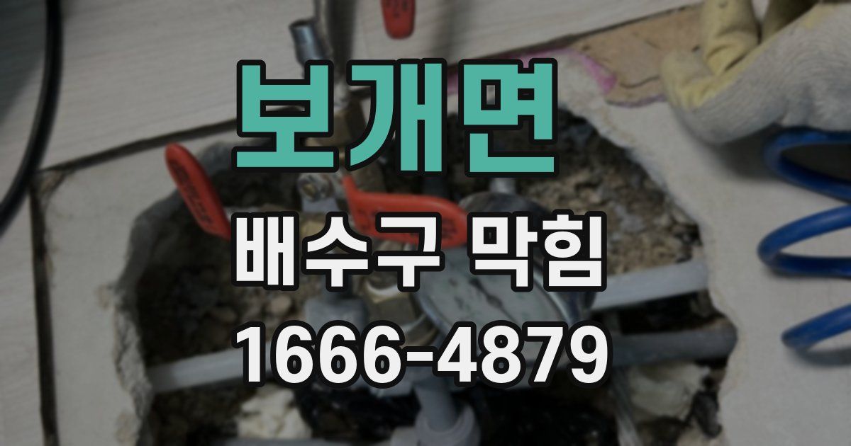 보개면 배수구 막힘