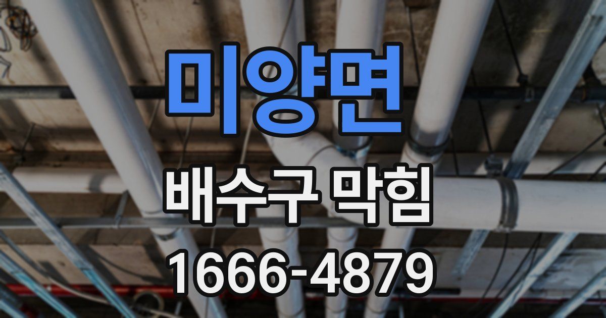미양면 배수구 막힘