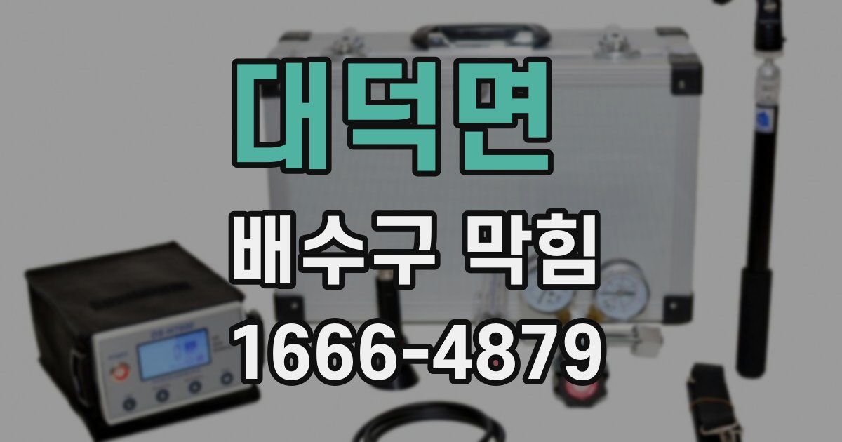 대덕면 배수구 막힘