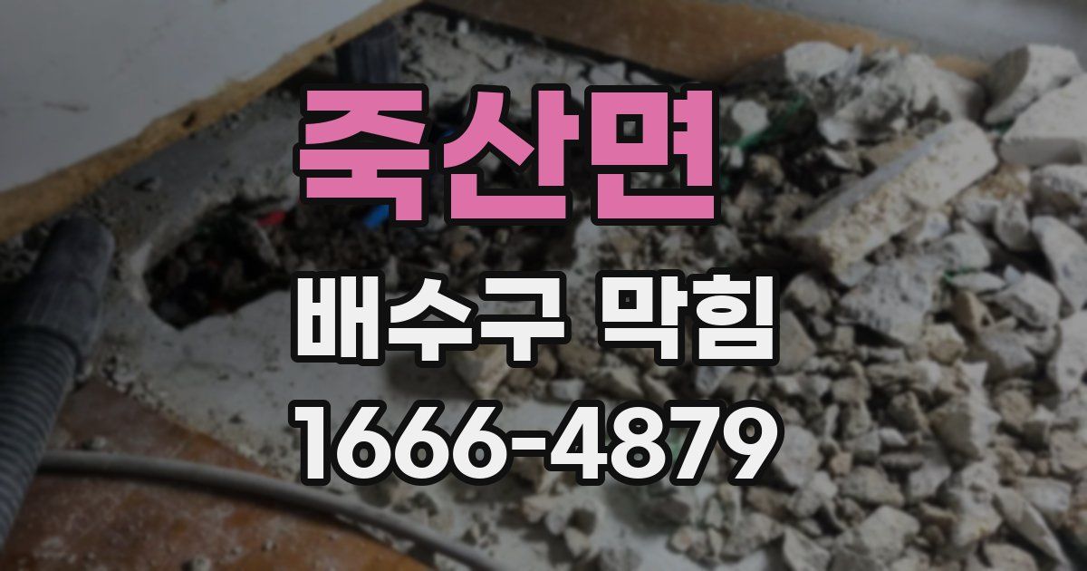 죽산면 배수구 막힘