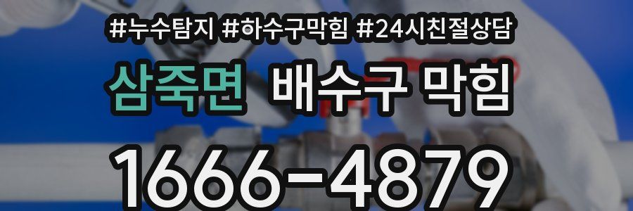 삼죽면 배수구 막힘