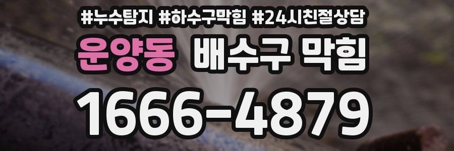운양동 배수구 막힘