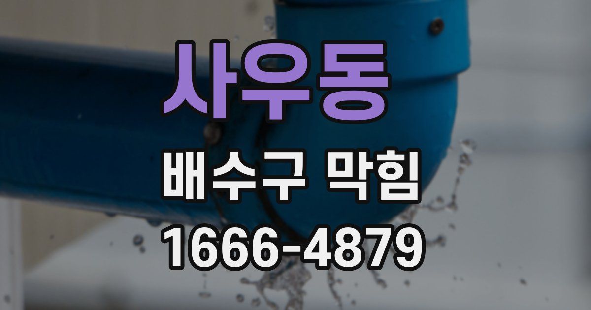 사우동 배수구 막힘