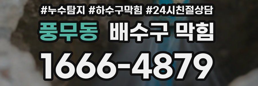 풍무동 배수구 막힘