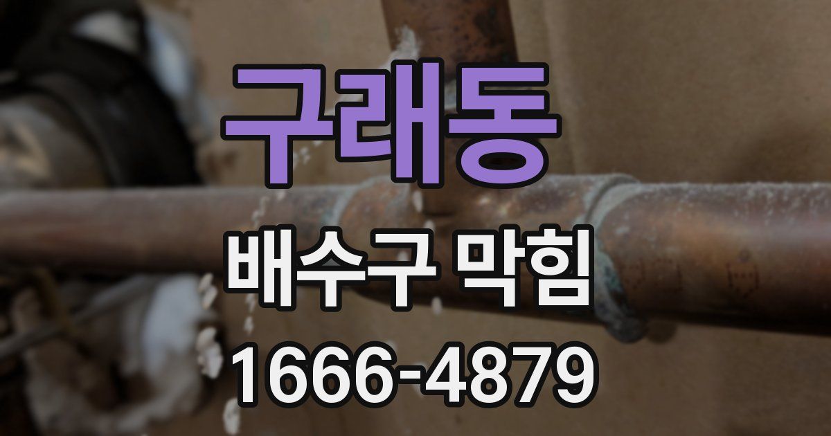 구래동 배수구 막힘