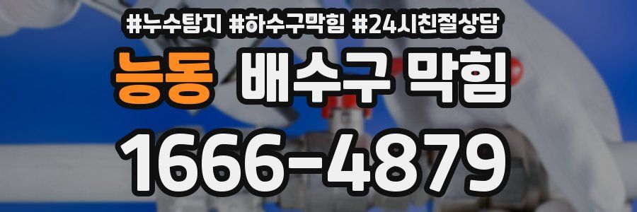 능동 배수구 막힘